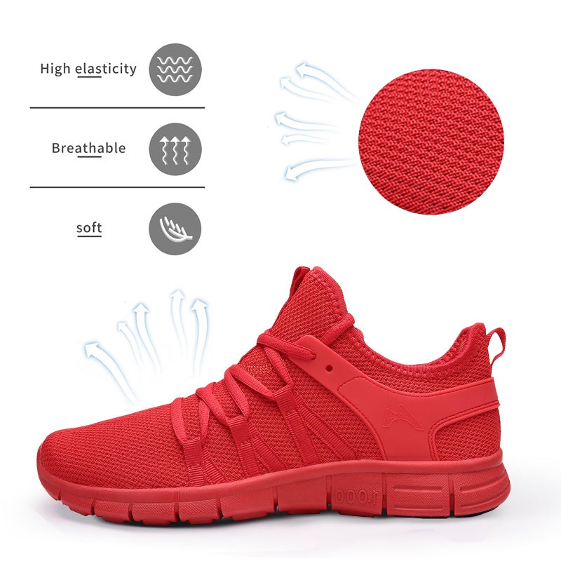 INZCOU Running Shoes Lightweight Tennis Shoes Non Slip Gym Workout Shoes Breathable Mesh Walking Sneakers 6.5women / 5.5men - Image 4